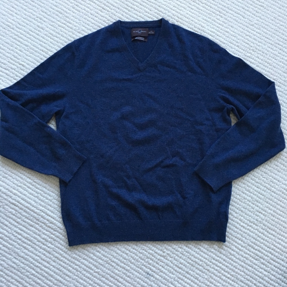 Mens Black Brown 1826 Cashmere Sweater